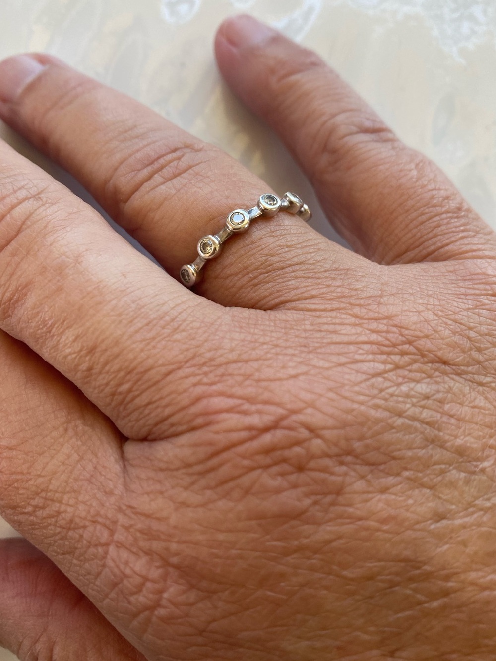Silpada Sterling Silver Circle CZ Eternity Band  size 9 - Picture 7 of 7